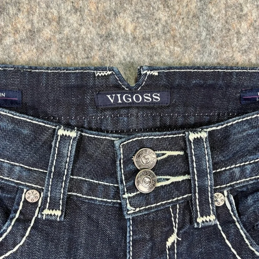 Vigoss‎ Denim Shorts Women's 26 x5 The Dublin Bermuda Embroidered Jorts Jean